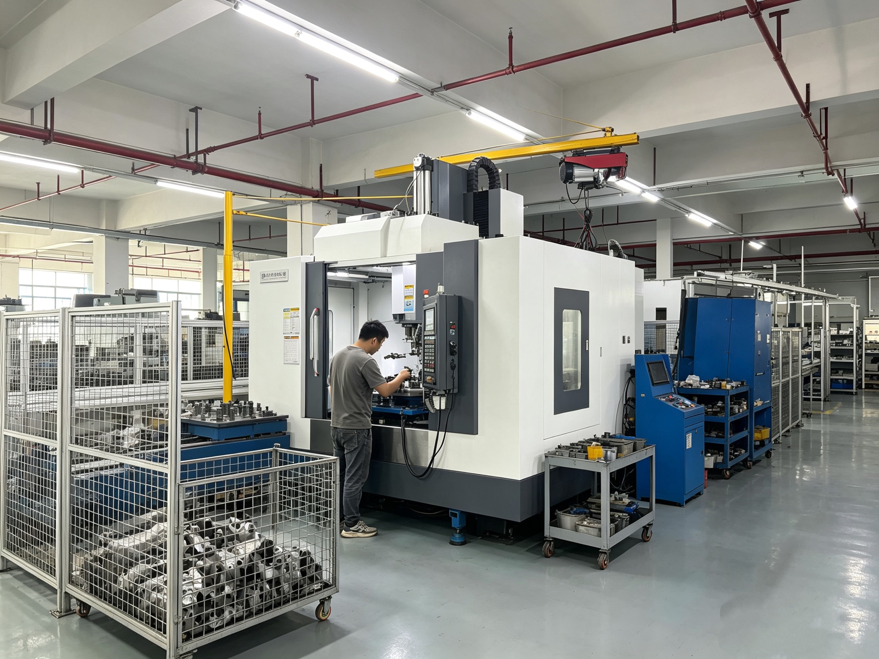 Company-provided presentation image of component processing equipment